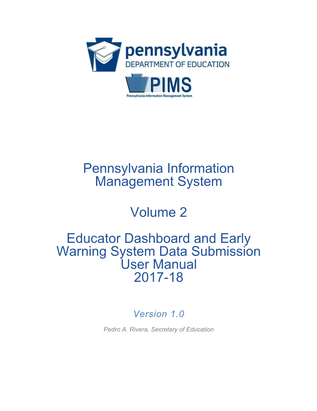 Dashboard Data Submission User Manual Volume 2