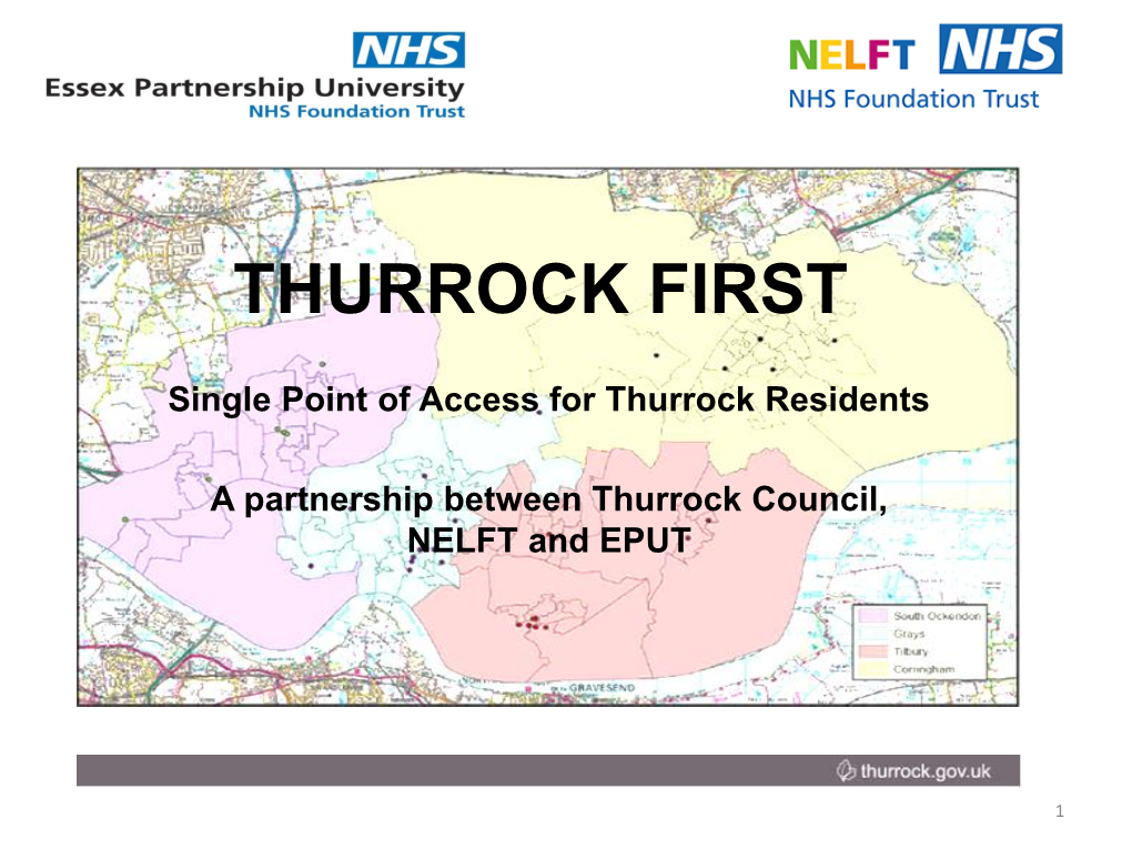 Thurrock's New Single Point of Access