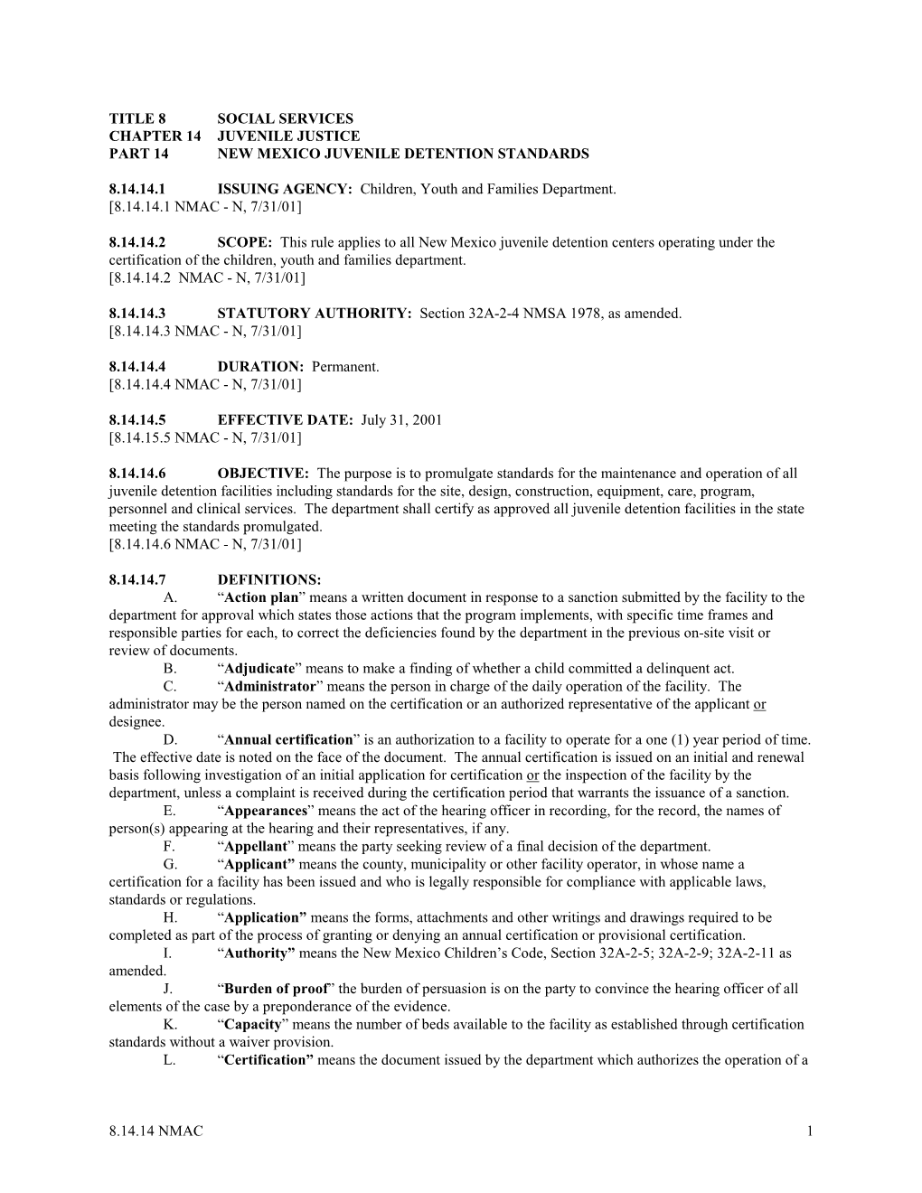 8.14.14 Nmac 1 Title 8 Social Services Chapter 14