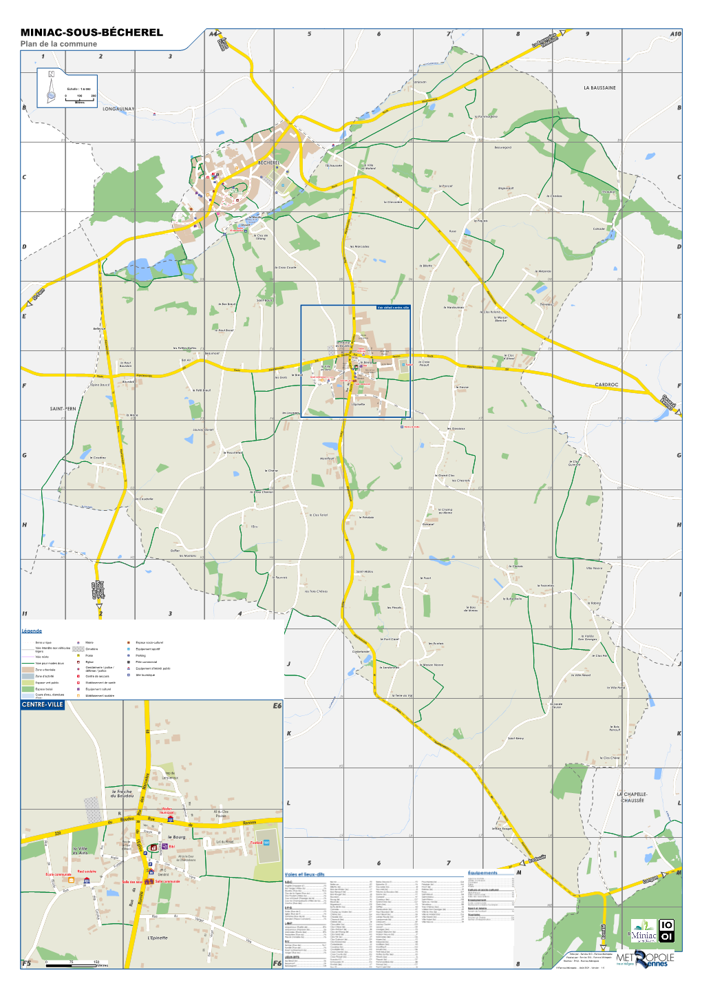 MINIAC-SOUS-BÉCHEREL É Ai D V Ss Iac I R U N N a Ba Té a N La Tin Plan De La Commune N 11 22 33