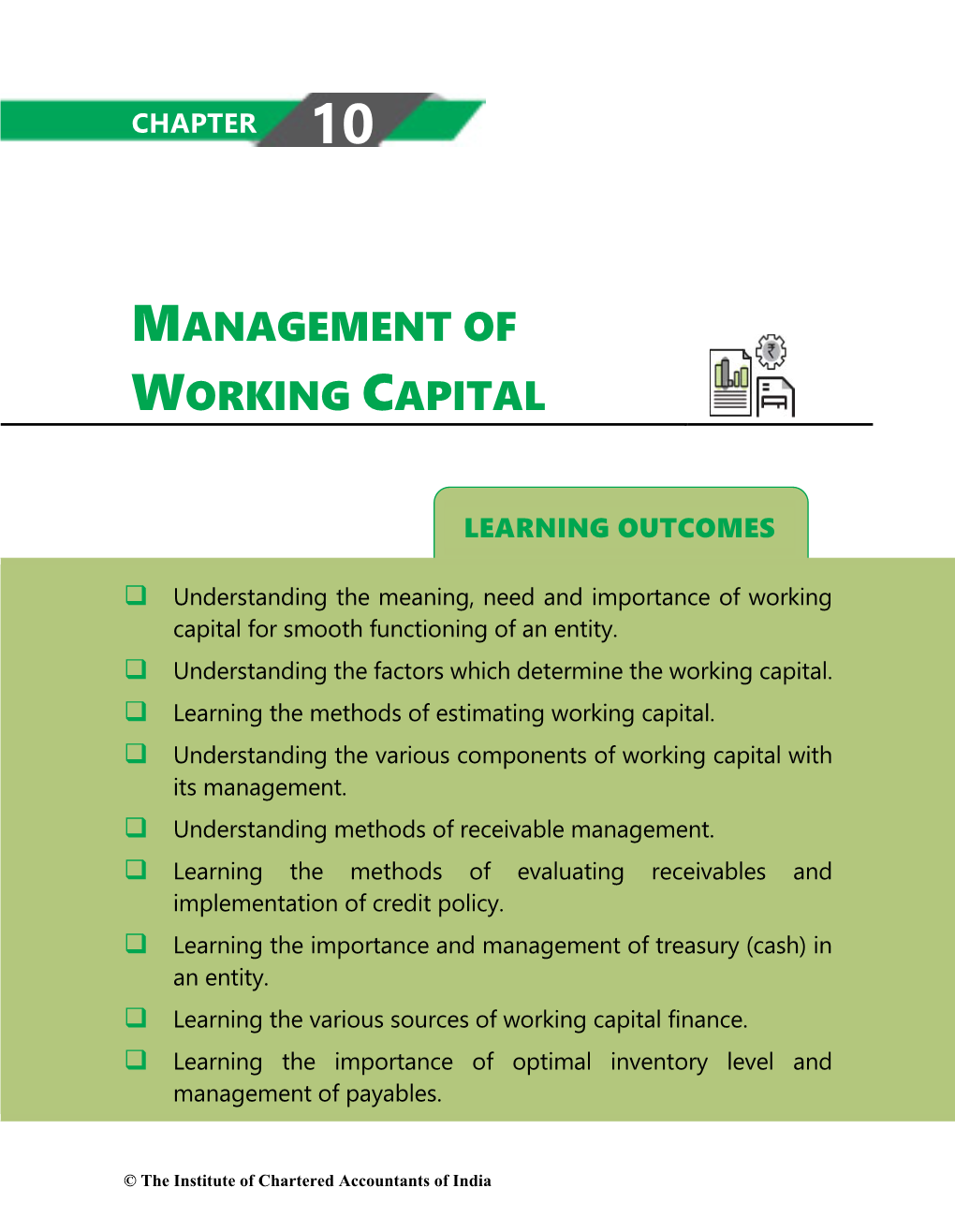 Management of Working Capital