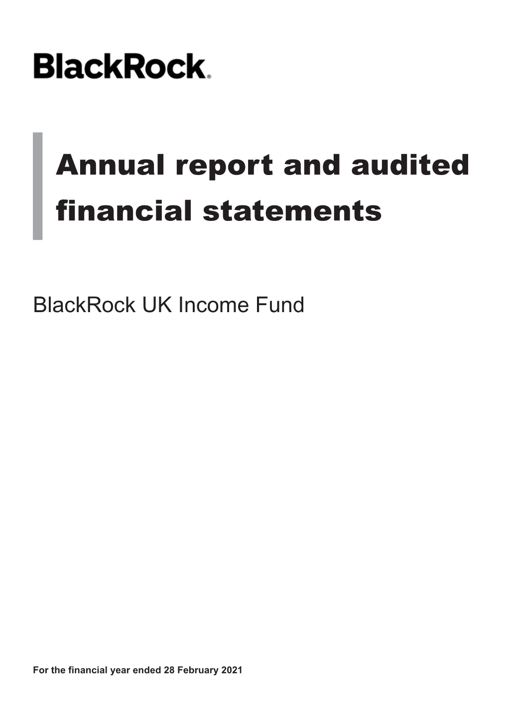 Annual Report and Audited Financial Statements