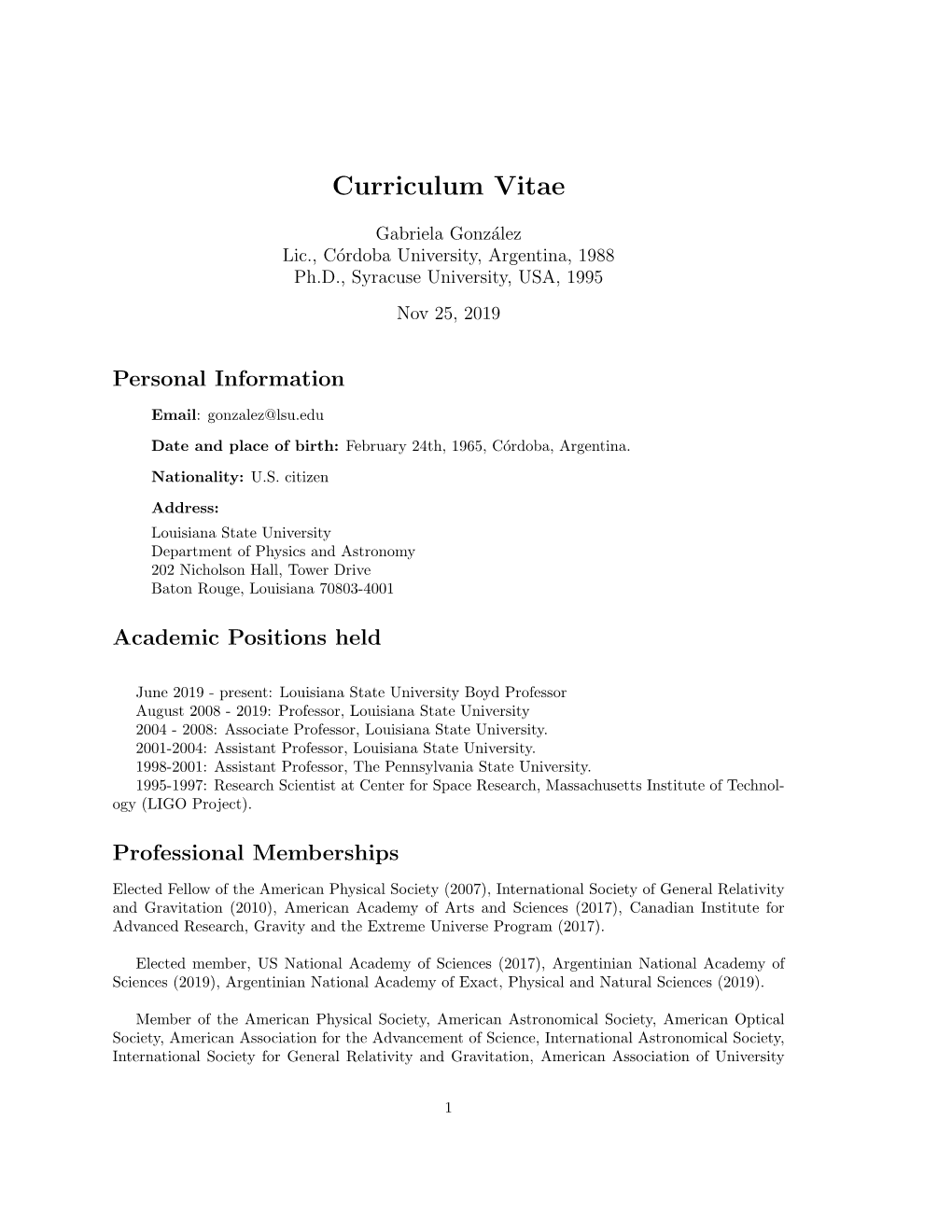 Curriculum Vitae