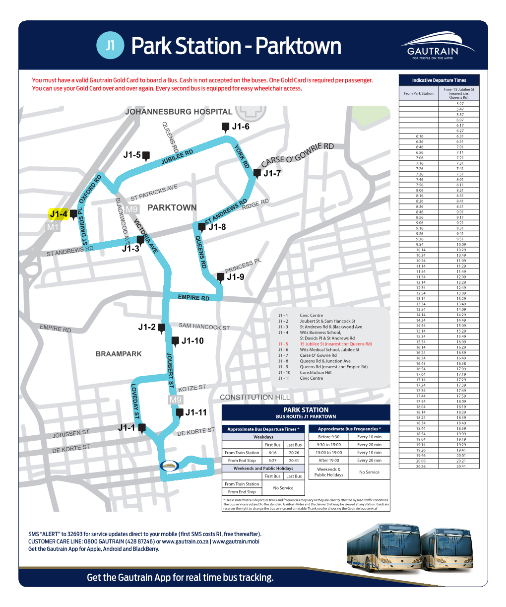 Bus Route Map of Parktown