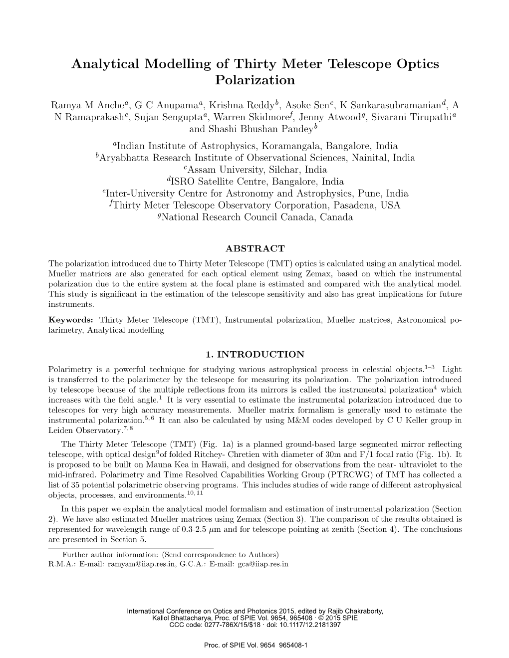 Analytical Modelling of Thirty Meter Telescope Optics Polarization