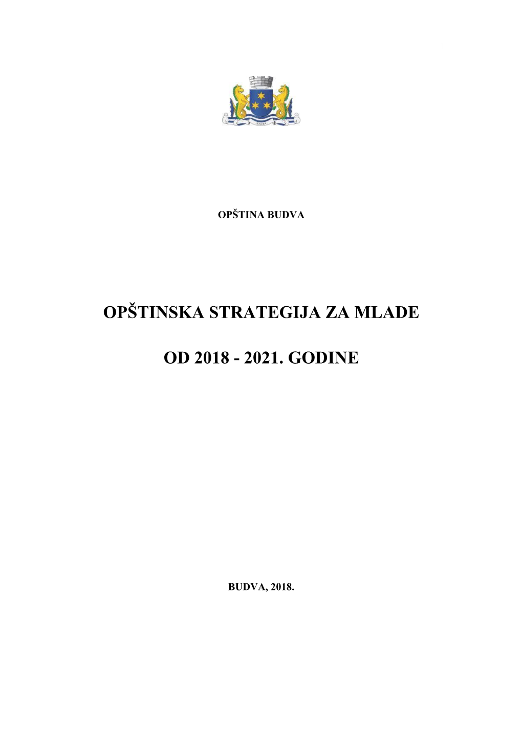 Opštinska Strategija Za Mlade Od 2018