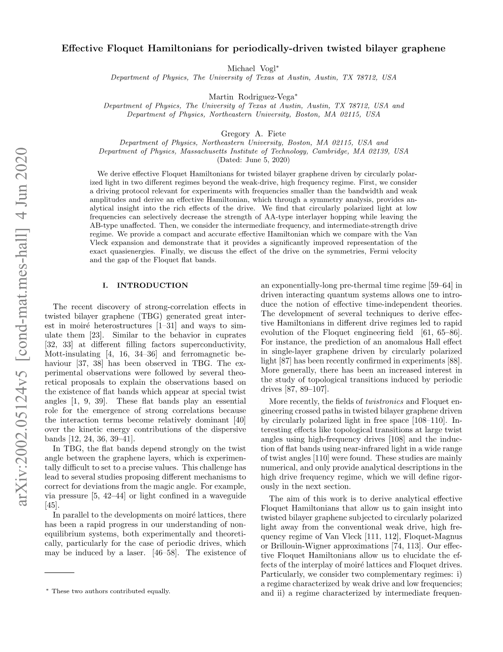 Arxiv:2002.05124V5 [Cond-Mat.Mes-Hall] 4 Jun 2020 [45]