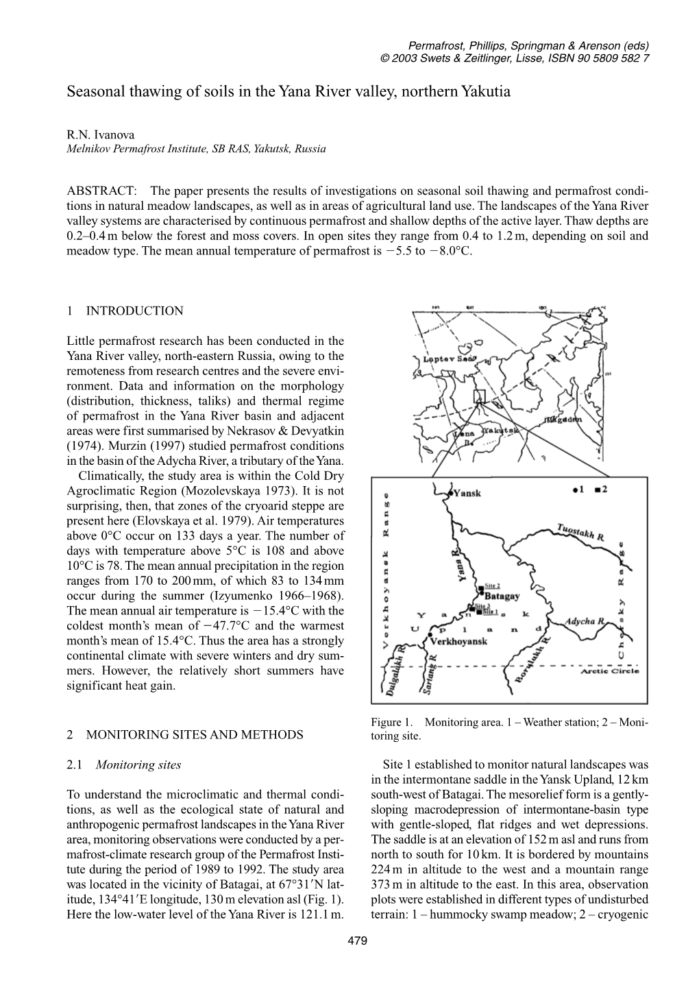 Seasonal Thawing of Soils in the Yana River Valley, Northern Yakutia