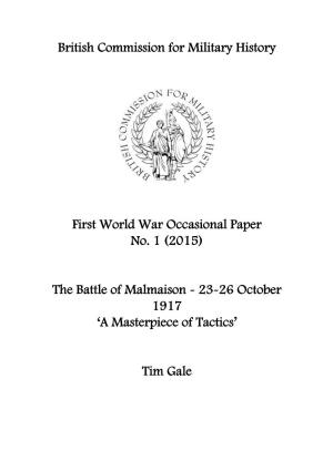 BCMH First World War Occasional Paper