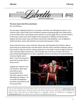 Libretto Fall 2019