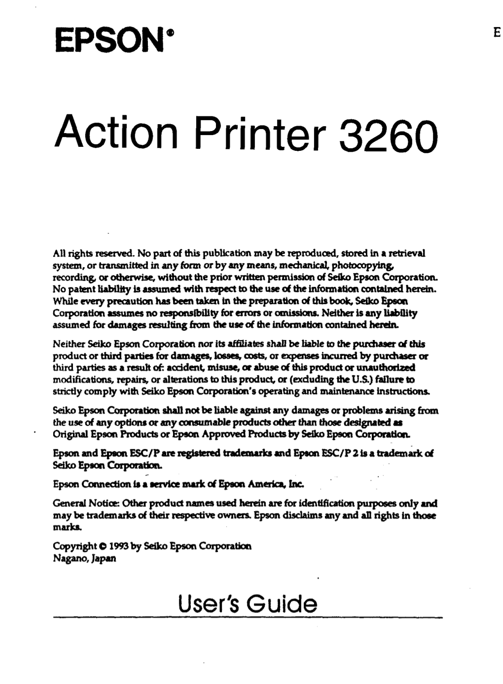 Actionprinter 3260 Or LQ-150