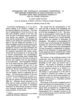 Coproporphyrin III Is Regularly Excreted In