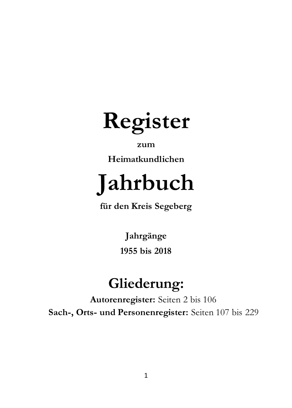 Register Jahrbuch