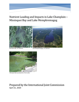 Nutrient Loading and Impacts in Lake Champlain – Missisquoi Bay and Lake Memphremagog