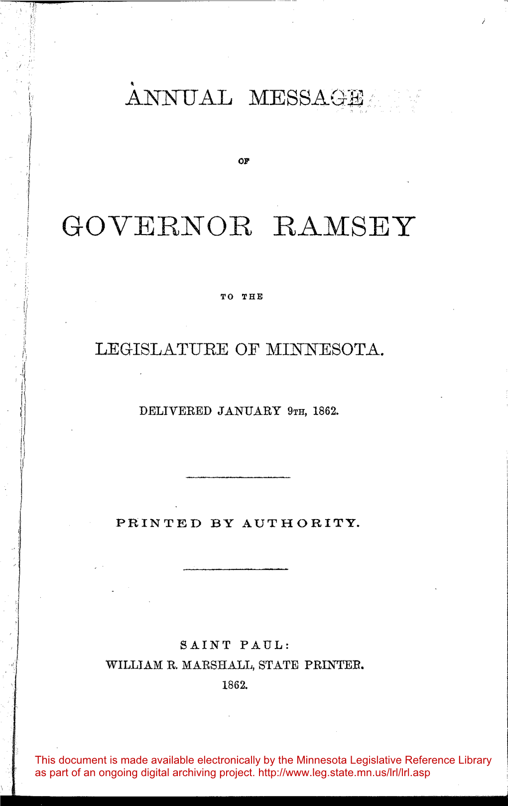 Governor Ramsey