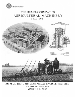 Agricultural Machinery 1853-1931