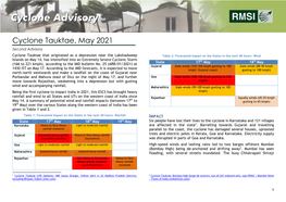 Cyclone Tauktae, May 2021 Second Advisory