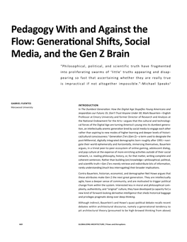 Generational Shifts, Social Media, and the Gen Z Brain