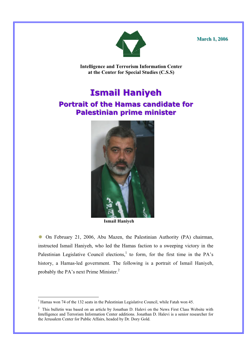 Ismail Haniyeh