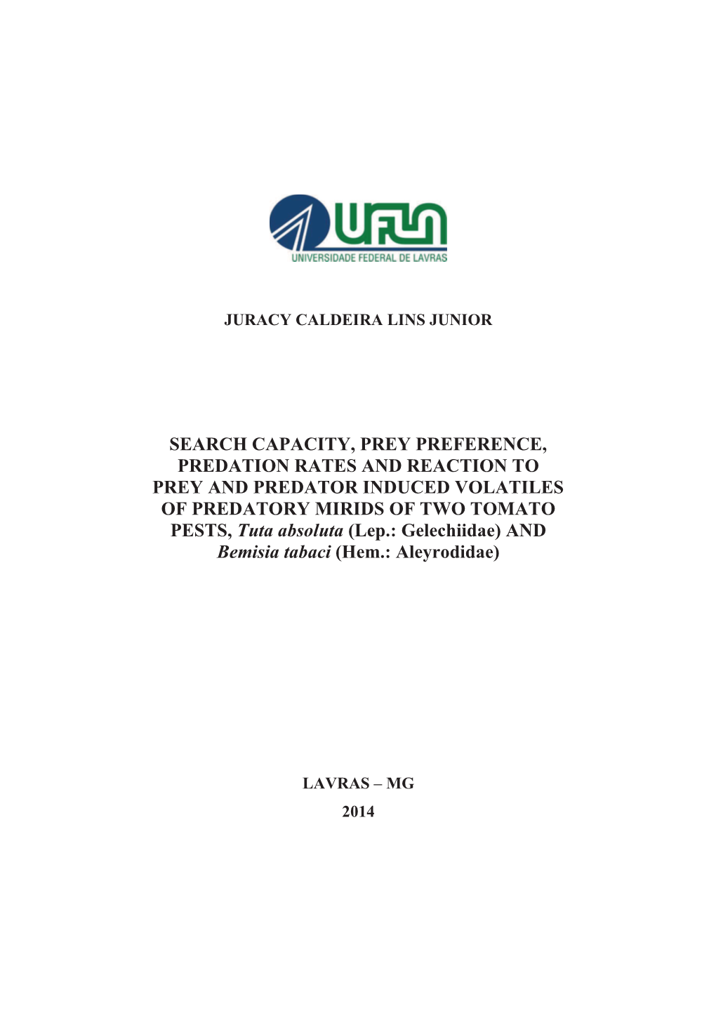 TESE Search Capacity, Prey Preference, Predation Rates And