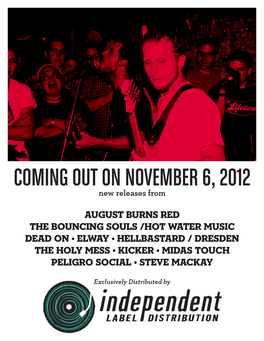 COMING out on NOVEMBER 6, 2012 New Releases From
