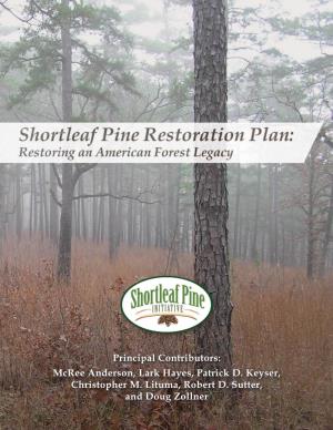 Shortleaf Pine Restoration Plan
