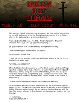 13, Calisto Dufrense Defends the AWA World Heavyweight Championship Against the World Television Champion Glenn Hudson