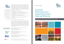 Economic Dimensions of an Agreement Between Israel and Palestine: Summaries of Recent Studies and Lessons Learnt