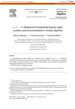 Balanced Freudenthal Kantor Triple Systems and Noncommutative Jordan Algebras