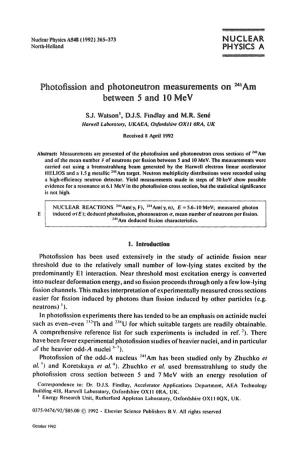 Photofission and Photoneutron Measurements on 24 Am Between 5 and 10 Mev
