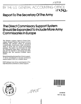 LCD-80-55 the Direct Commissary Support System Should Be