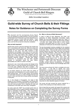 Notes for Guildance on Bell Stock Survey