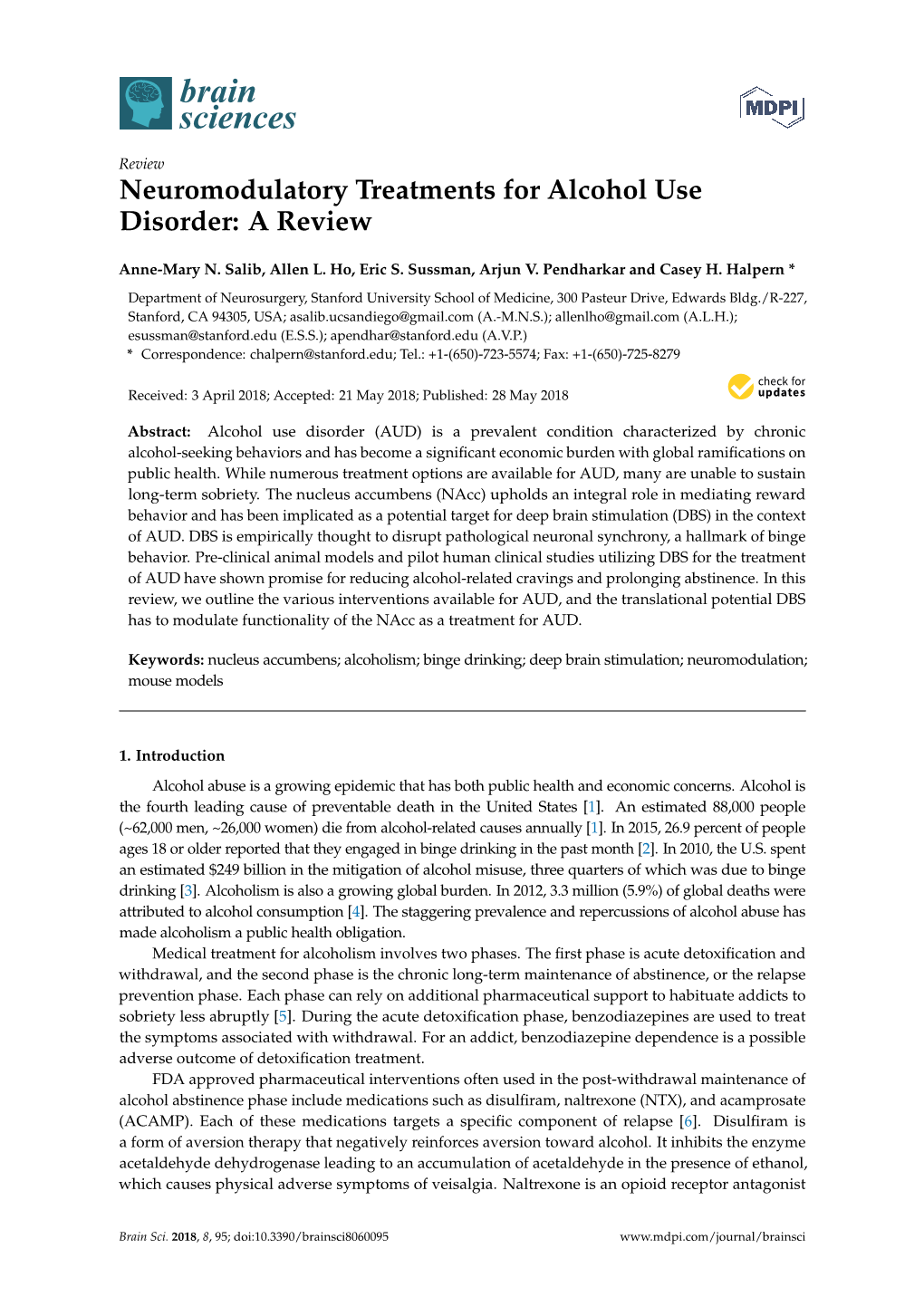 Neuromodulatory Treatments for Alcohol Use Disorder: a Review