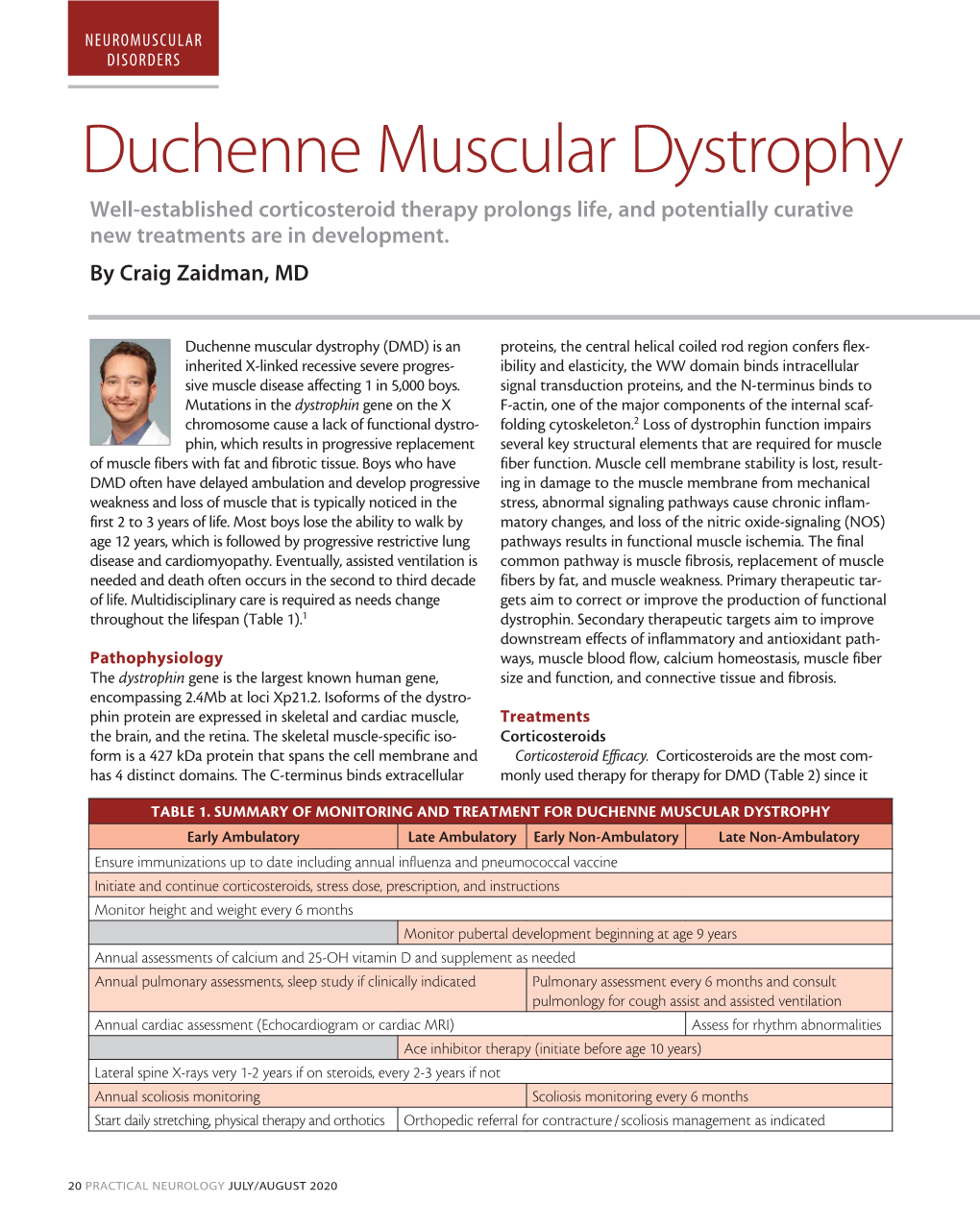 Duchenne Muscular Dystrophy Well‑Established Corticosteroid Therapy Prolongs Life, and Potentially Curative New Treatments Are in Development