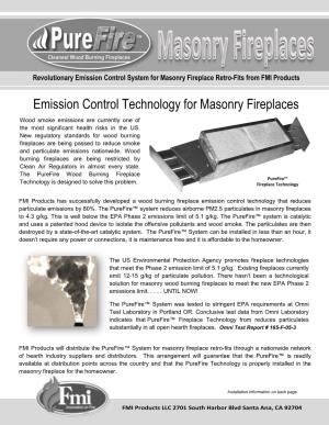 Emission Control Technology for Masonry Fireplaces