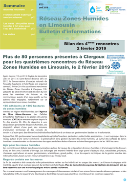 Réseau Zones Humides En Limousin, Le 2 Février 2019