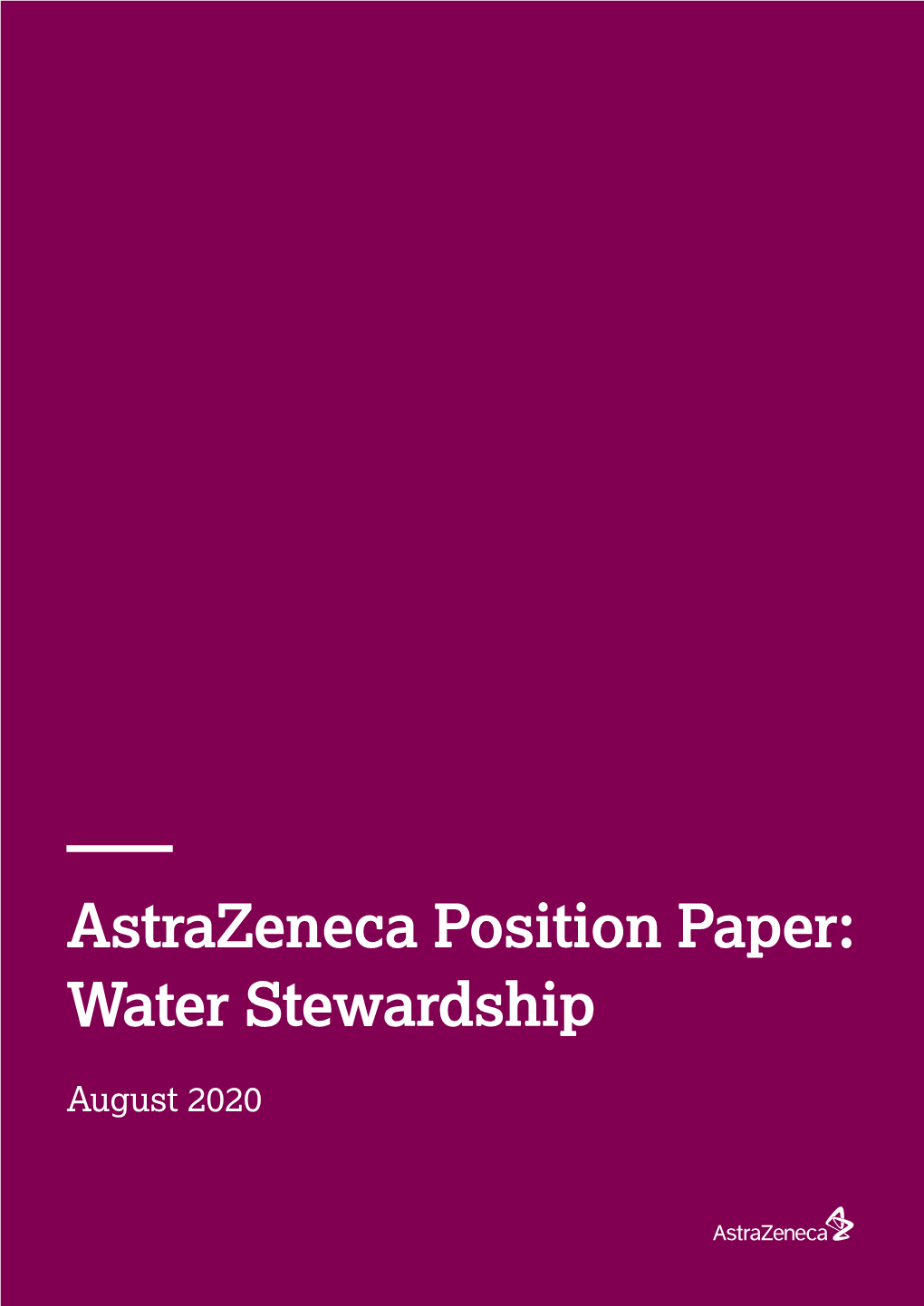 Water Stewardship Position Paper - DocsLib