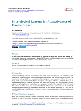 Physiological Reasons for Attractiveness of Female Breast