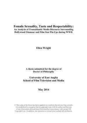 Female Sexuality Taste and Respectability
