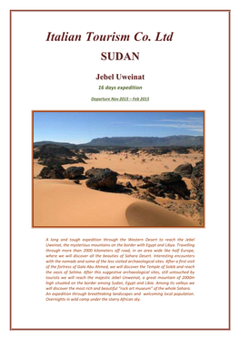 SUDAN -Jebel Uweinat 2015-16-13NOV No Price