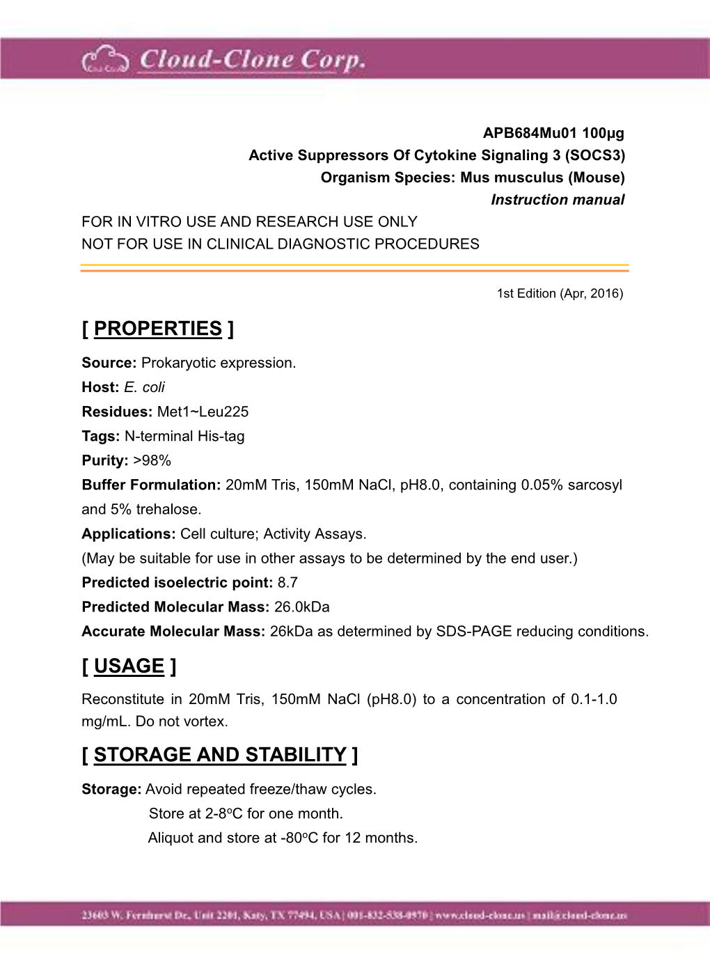 Active Suppressors of Cytokine Signaling 3 (SOCS3)