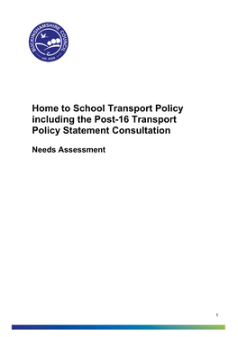 Home to School Transport Consultation Needs Analysis