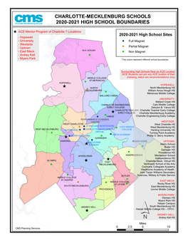Charlotte-Mecklenburg Schools 2020-2021 High School Boundaries