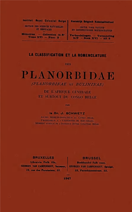 Planorbidae (Planorbinae Et Bulininae)