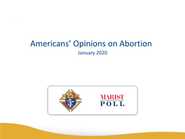 Americans' Opinions on Abortion