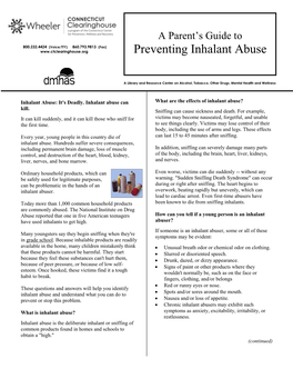 Preventing Inhalant Abuse