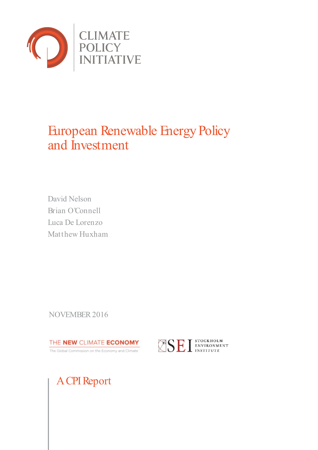 European Renewable Energy Policy and Investment 2016