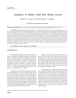 Asymmetry of Human Skull Base During Growth