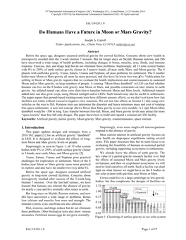 Do Humans Have a Future in Moon Or Mars Gravity?