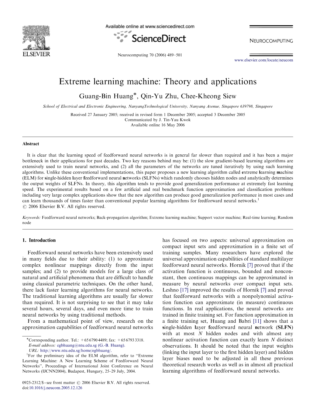 Extreme Learning Machine: Theory and Applications